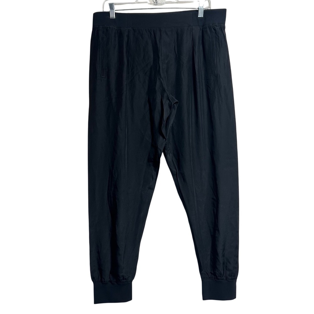 NEW ATM $275 Anthony Thomas Melillo Mens Black 100% Silk Jogger Pants